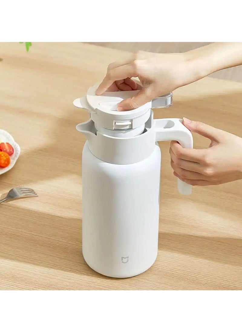 Xiaomi - Mijia Insulated Kettle 1.8L,Long-Lasting  Temperature Lock  316L Stainless Steel Inner Anti-backflow Spout-MJBWH01PL White - Image 1
