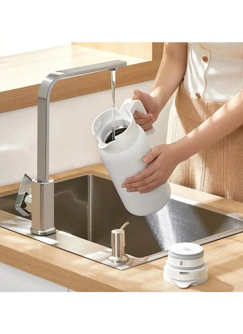 Xiaomi - Mijia Insulated Kettle 1.8L,Long-Lasting  Temperature Lock  316L Stainless Steel Inner Anti-backflow Spout-MJBWH01PL White - Image 1