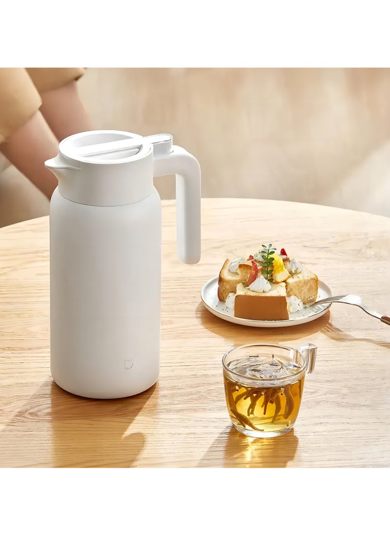 Xiaomi - Mijia Insulated Kettle 1.8L,Long-Lasting  Temperature Lock  316L Stainless Steel Inner Anti-backflow Spout-MJBWH01PL White - Image 1