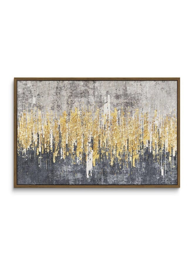 Home Gallery Abstract Art Gold Watercolour Framed Wall Art - Image 3
