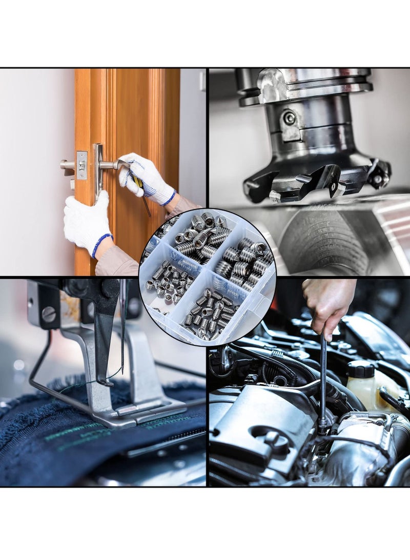 Y&D Stainless Steel Grub Cone Point Hex Socket Screws Set, 290 Pcs Metric Thread Allen Key Cup Screw Set with M3 M4 M5 M6 M8 for Door Handles Faucet Light Fixture - Image 4