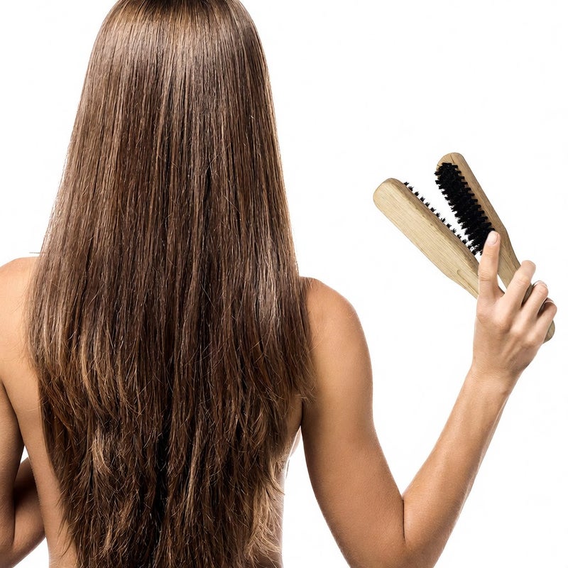 Hair Comb: Wooden Handle Premium Fiber Hair - Time-Saving Styling Comb for All Hair Types, Thick Coarse Hair And Flat Ironing Use - Image 5