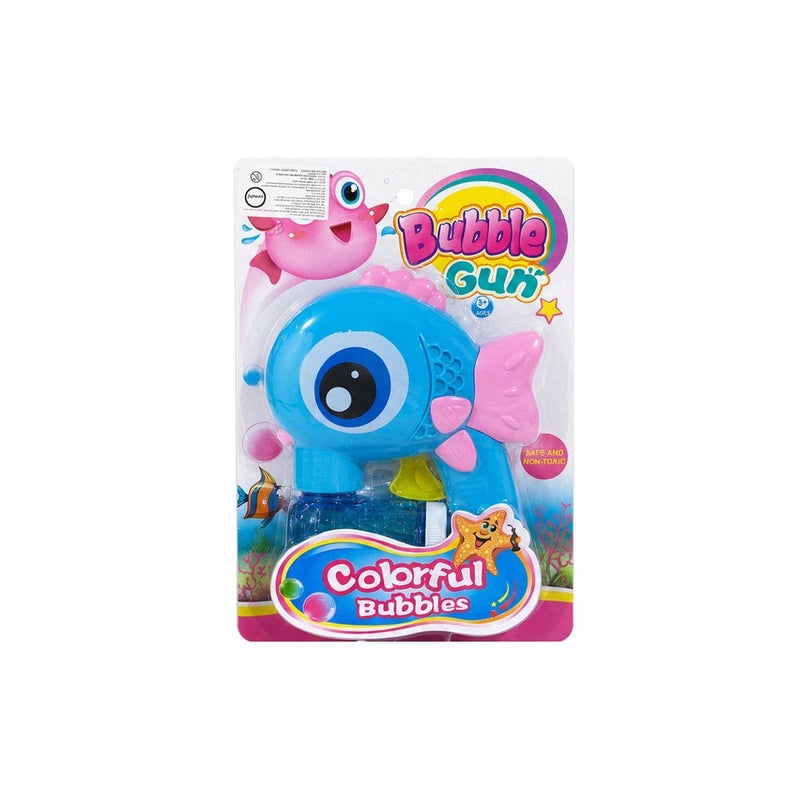 BUBBLE GUN Sporty Play | Bubble Gun Toy for Children, Fish Shaped Bubble Blower, Blue - Image 2