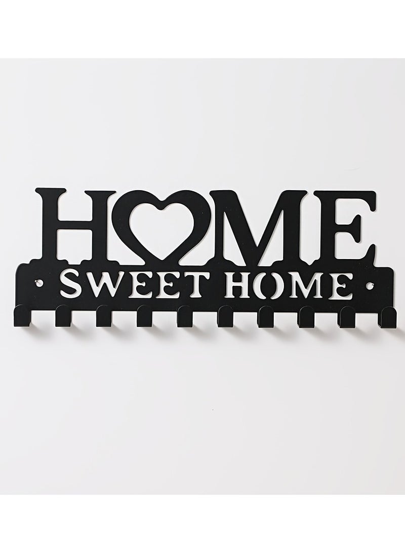 Key Holder For Wall Mount Metal Hanger, Wall-Mounted Storage Rack With Decorative Hooks for Coats ,For Front Door, Kitchen Store House, Work, Car, Vehicle Keys Vintage Decor For Hotel  - Image 2