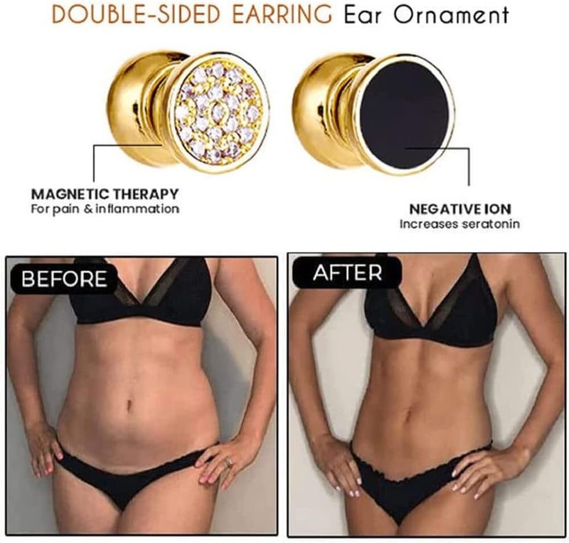 klarako Kyana Lympha Circurl Magnetic Ear Ornament, Lymphatic Drainage Therapeutic Magnetic Ear Ornament, Non Piercing Earrings Promotes Blood Circulation For Women Men (3 Pairs - 1Pearl+2Diamond) - Image 5