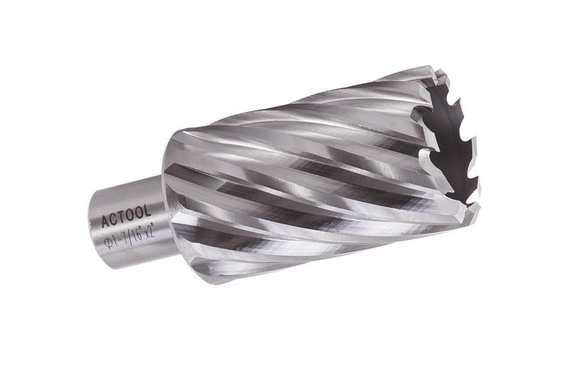 ACTOOL 1-7/16" Diameter × 2" Depth of Cut HSS ANNULAR Cutter with 3/4'' Weldon Shank - Image 1