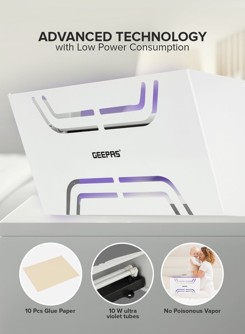GEEPAS Electric Insect Killer- GBK25611/ Automatic Pest Killing Machine, 10 W/ No Poisonous Vapor, No-Smell and No-Pollution/ Advanced Technology with Low Power Consumption/ Suitable for Home, Office, Restaurants, Hospitals, etc./ White, 2 Years Warranty  - Image 3