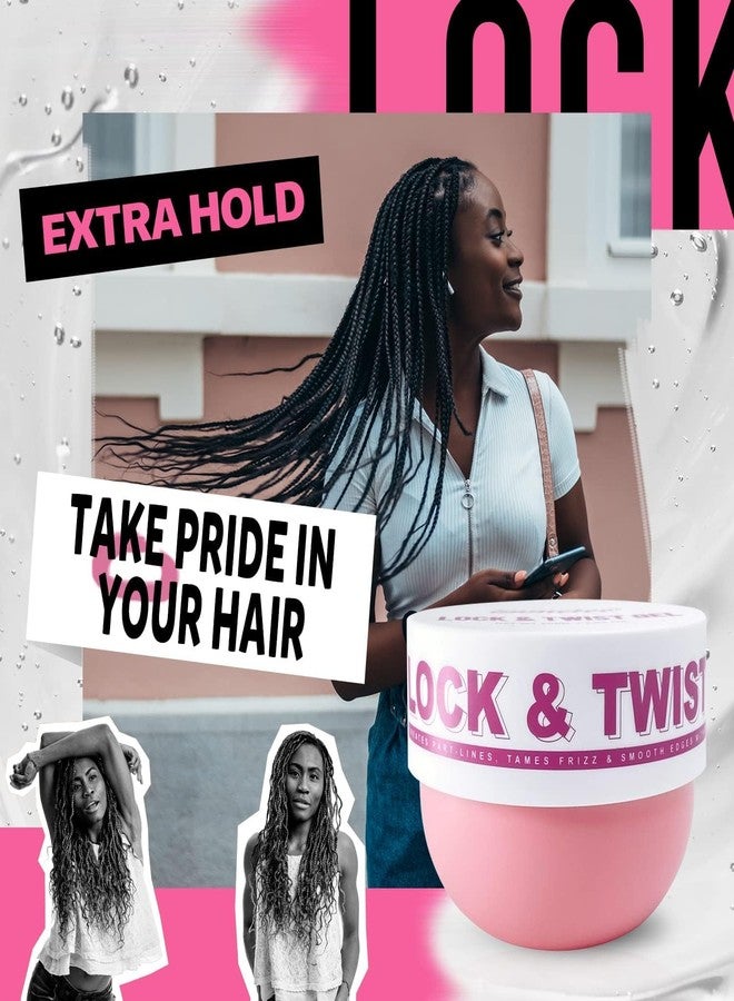 immetee Braiding Gel, Twist and Lock Gel All Day Hold, Edge Control Gel for Afro Hair, Frizz Control Hair Gel with Brush.200g/7.05Oz - Image 2