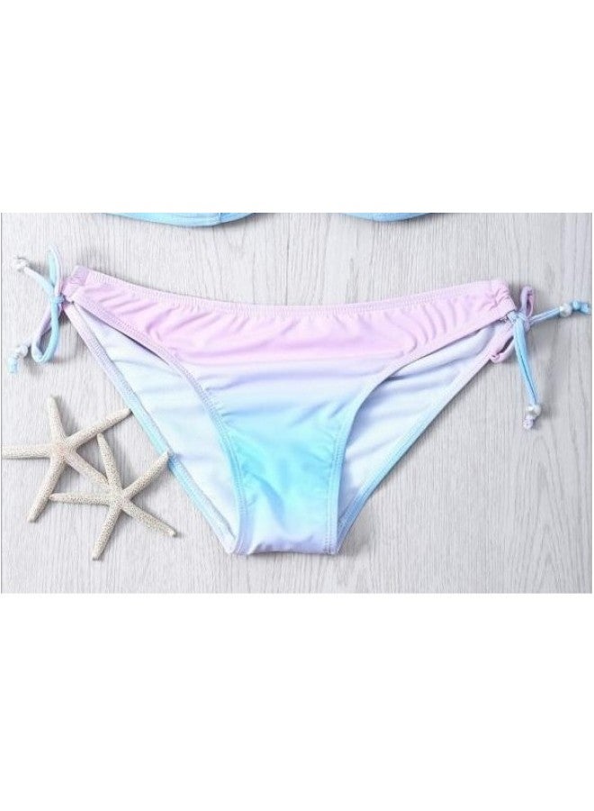 Swimsuit European And American Mermaid Bikini Swimsuit 5 Gradient Shell Bikini Swimsuit-Color:Pearl Briefs-Size:S  - Image 1