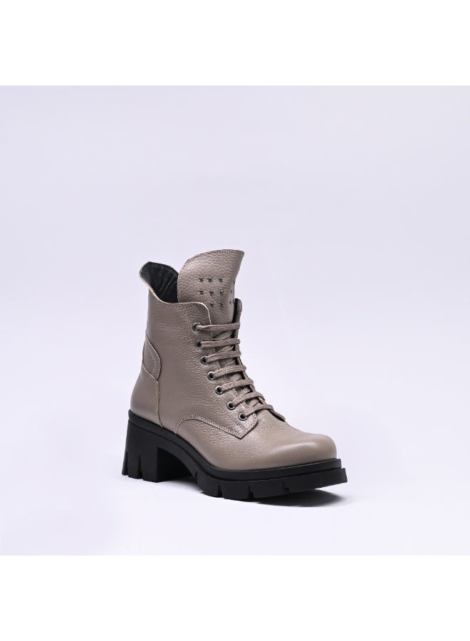 Levent Genuine Leather Half Boot For Women - Mink - Image 4