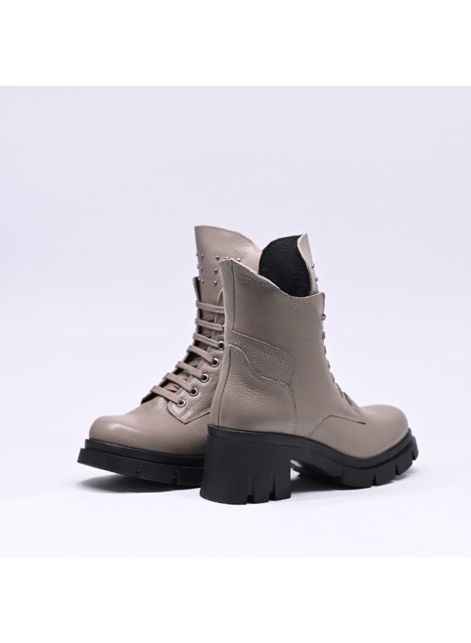 Levent Genuine Leather Half Boot For Women - Mink - Image 3