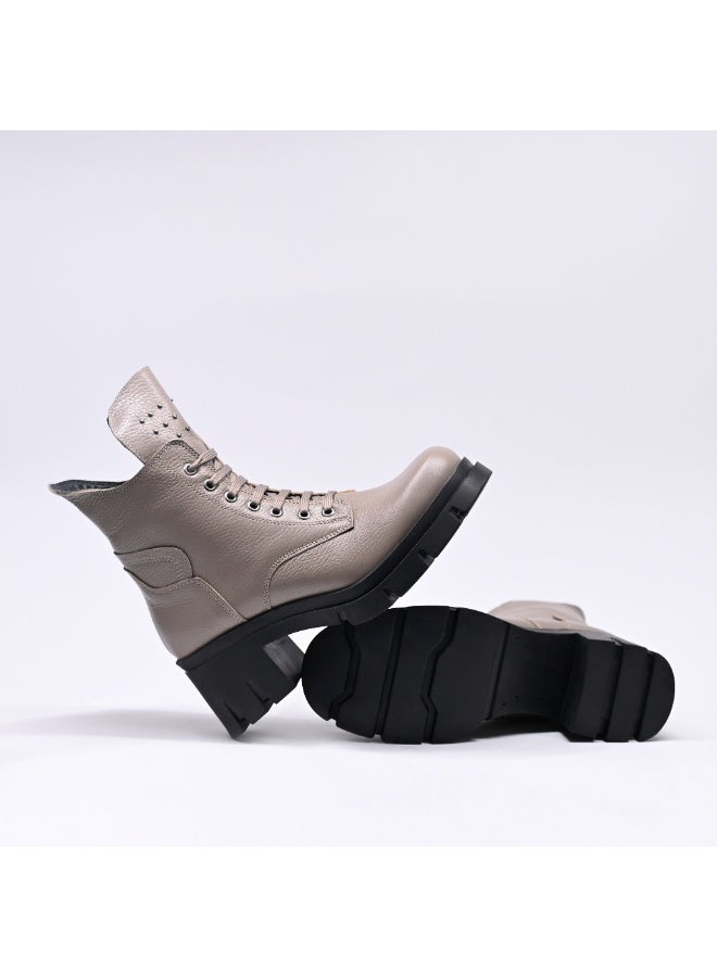 Levent Genuine Leather Half Boot For Women - Mink - Image 2