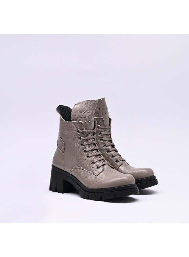 Levent Genuine Leather Half Boot For Women - Mink - Image 1