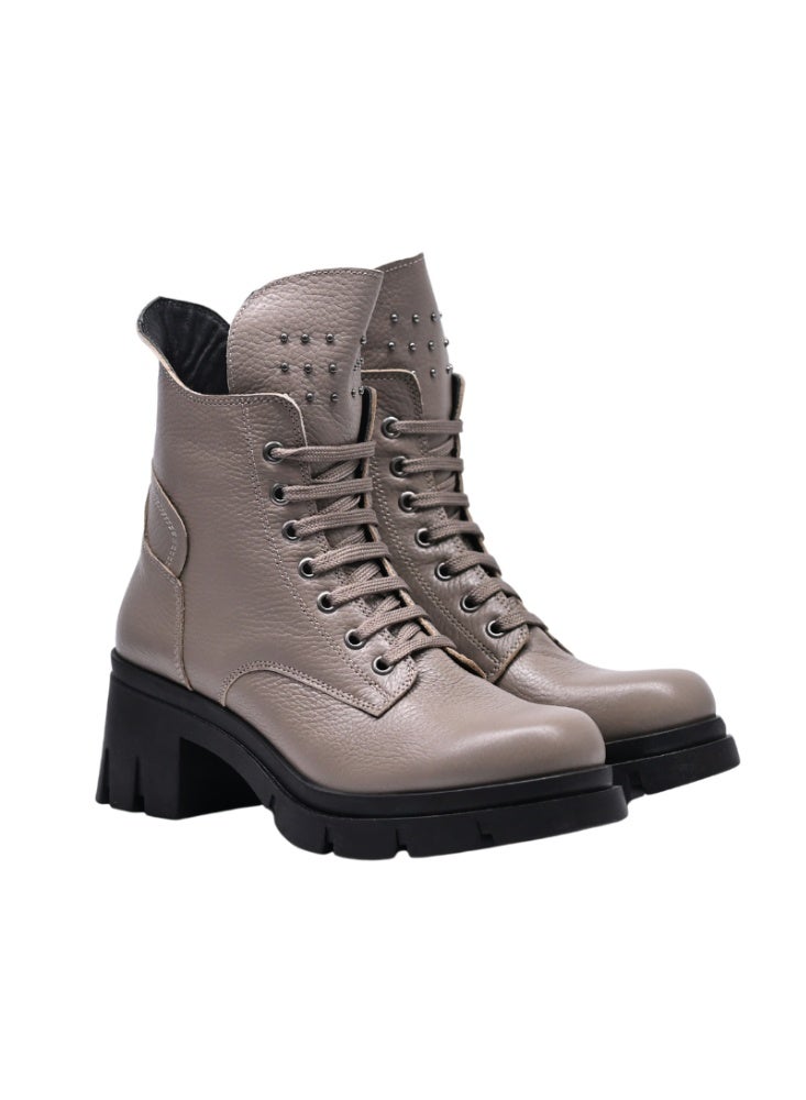 Levent Genuine Leather Half Boot For Women - Mink - Image 4