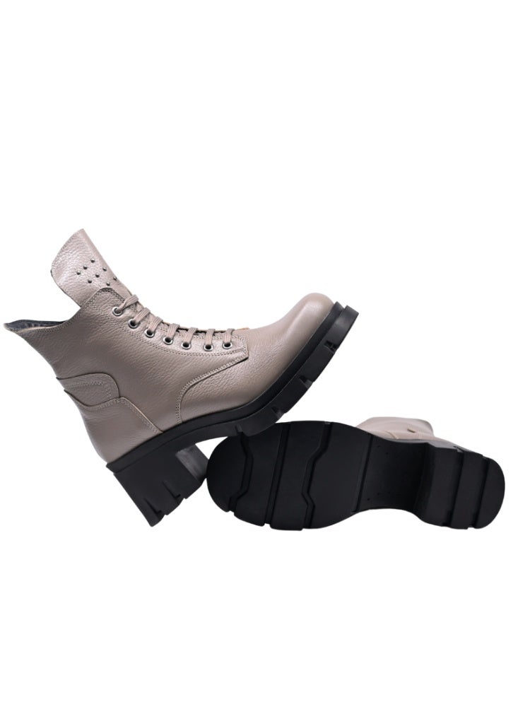 Levent Genuine Leather Half Boot For Women - Mink - Image 3