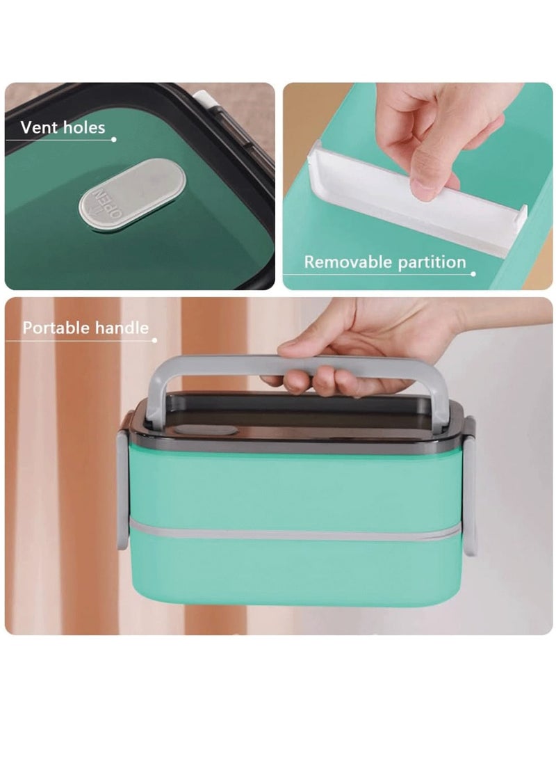 ROEIEIS Adult Bento Box Lunch Box Large, Bento Box Japanese Lunch Box Kit with Bag & Utensils, Food Picks for Bento Box Containers, Stackable Bento Box for Adults, Microwave Bento Boxes BPA-free Food Safe - Image 5