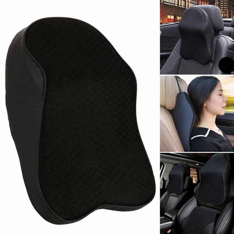 HVG TRADERS Car Neck Pillow Memory Foam Head Rest Adjustable Auto Headrest Pillow Travel Neck Cushion Support Holder Seat Pillow - Image 2