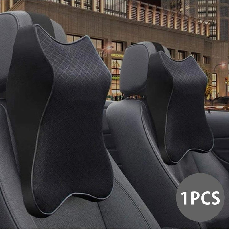 HVG TRADERS Car Neck Pillow Memory Foam Head Rest Adjustable Auto Headrest Pillow Travel Neck Cushion Support Holder Seat Pillow - Image 4