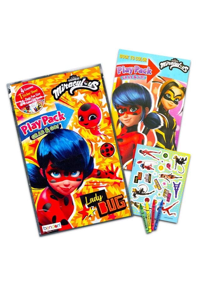 Miraculous Miraculous Ladybug Activity Set for Kids - Bundle with Miraculous Ladybug 80pg Coloring Book, Color and Trace Book, Stickers, and More (Miraculous Ladybug Party Supplies)  - Image 4