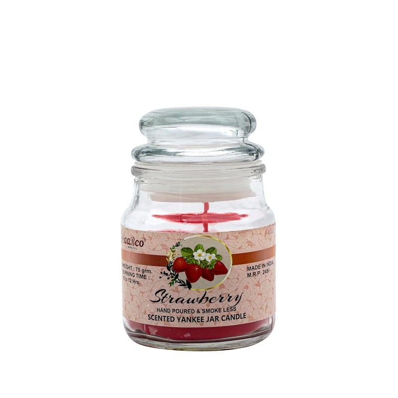 AABCO aaBCo Pure Paraffin Wax Yankee JarCandle with Natural Perfume and Cotton Wick Long BurningSmoke LessDriplessLong Lasting Perfume with 70 grm Wax 24030018  - Image 1