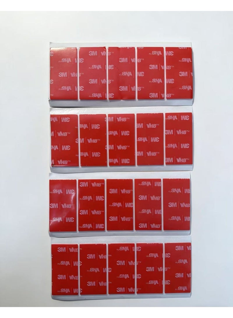 3M VHB Double Sided Tape Heavy Duty, 20PCS 3M VHB 4910 Adhesive Pads - 1x2 in Rectangles, Strong Hold Mounting Tape for Crafts, Photos, Home & Office Use - Image 2