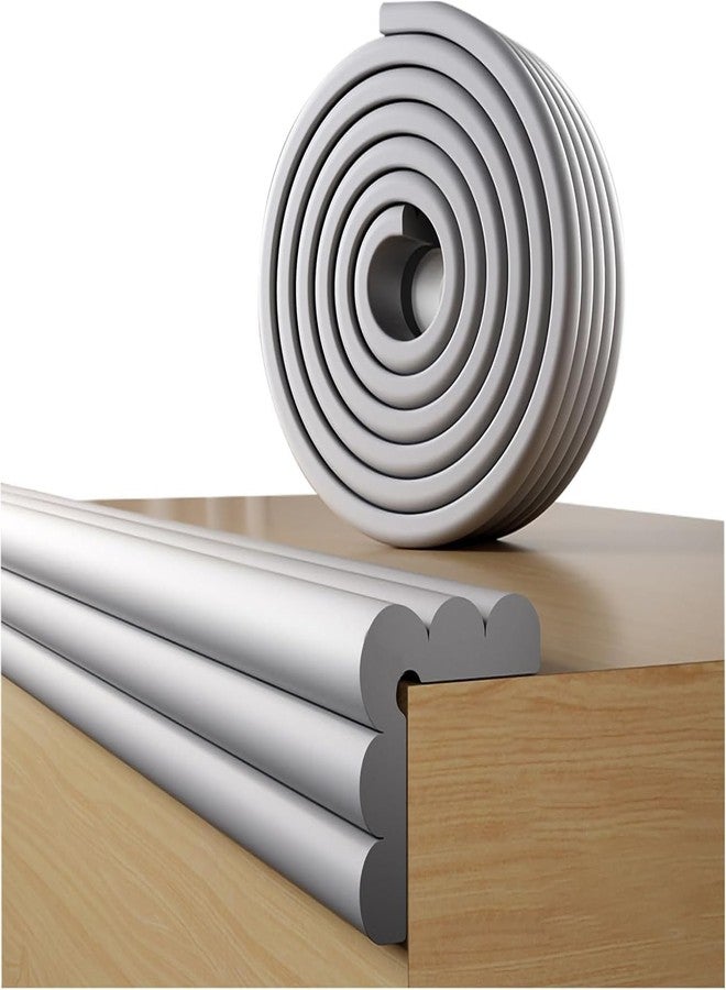 Takositio Soft Baby Proofing Corner Guards & Edge Protectors-Pre-Taped Table Corner Protector,Child Safety for Babies,Toddles,Kids Corner Covers Furniture,Table,Desk (Grey) - Image 3