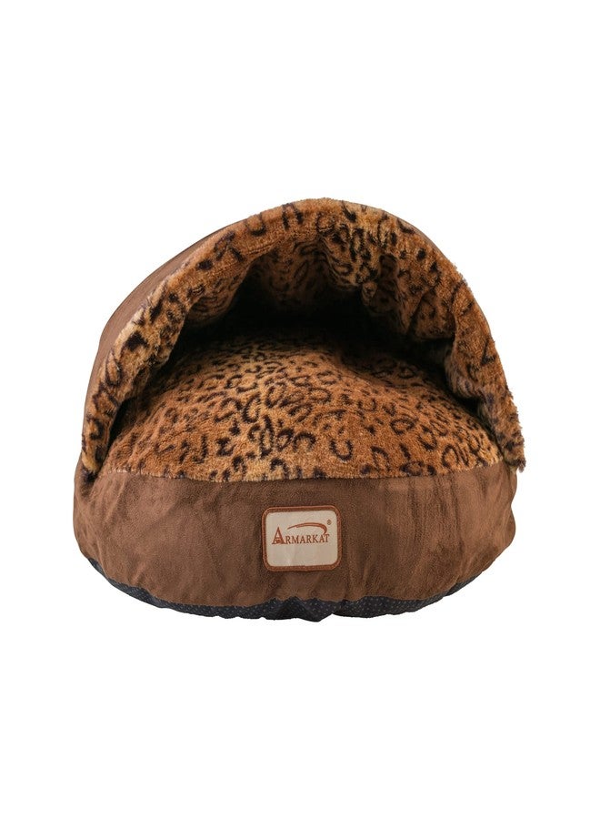 Armarkat Cat Bed, Mocha and Leopard - Image 1