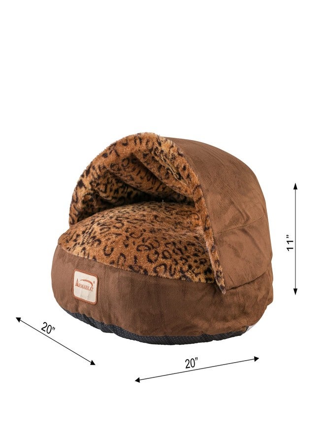 Armarkat Cat Bed, Mocha and Leopard - Image 5