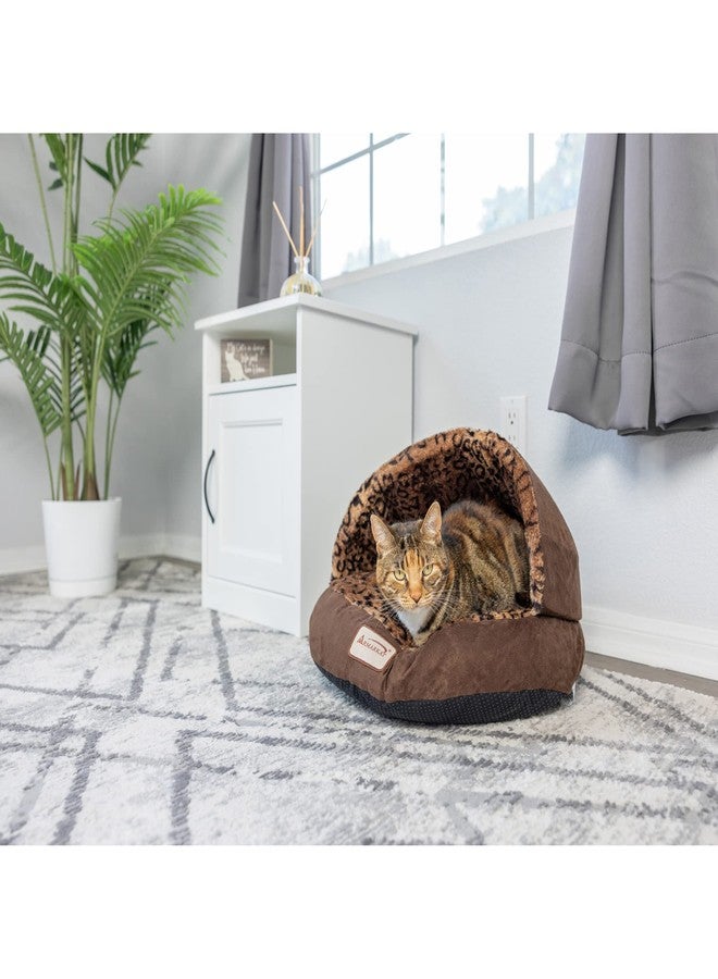 Armarkat Cat Bed, Mocha and Leopard - Image 3