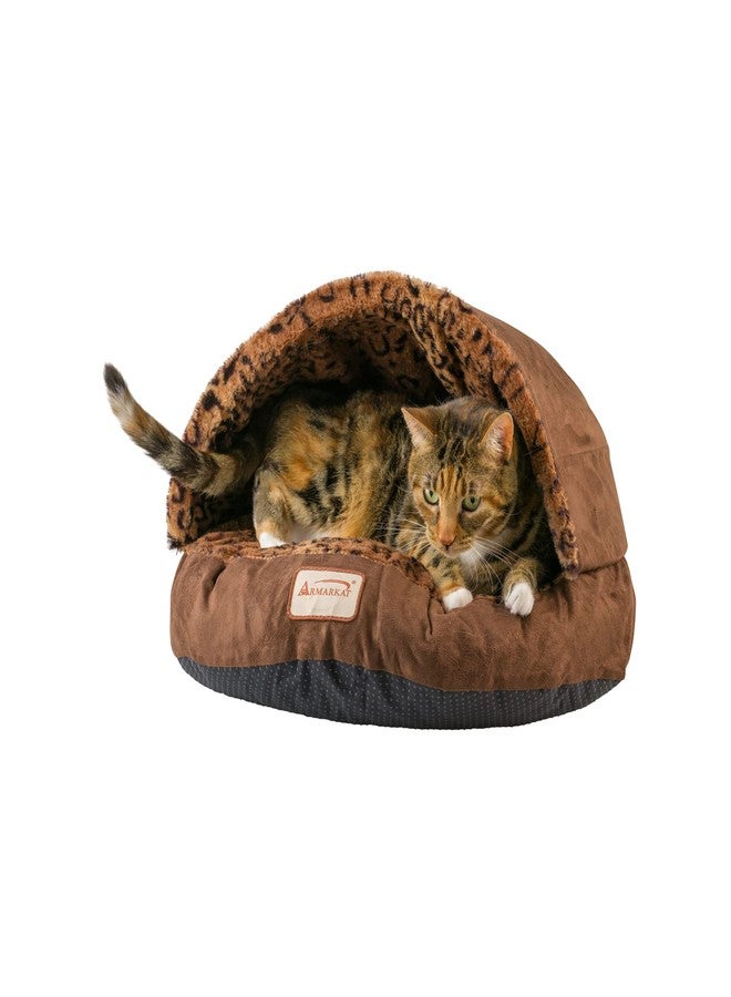 Armarkat Cat Bed, Mocha and Leopard - Image 4