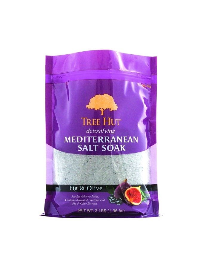 Tree Hut Detoxifying Mediterranean Salt Soak Fig & Olive, 3Ibs, Ultra Hydrating Epsom for Nourishing Essential Body Care  - Image 1