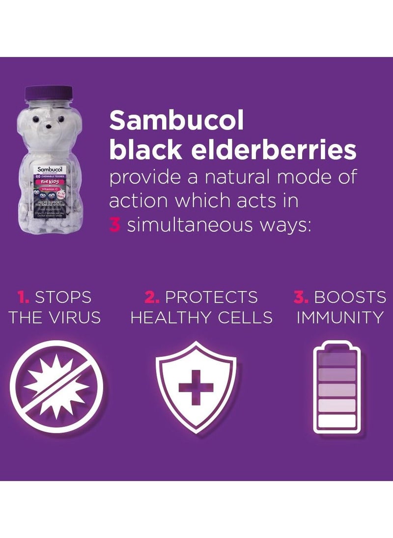 Sambucol - Kids Vitamin C Chewable Teddies 60'S September Expiry - Image 1
