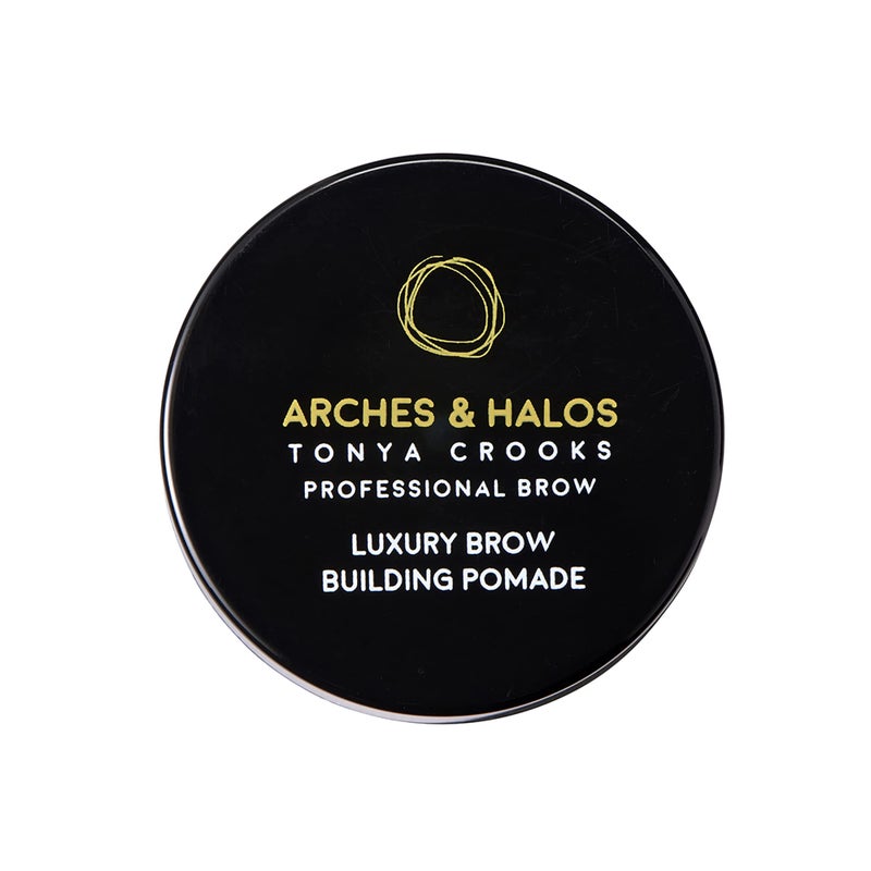 Arches & Halos بومادة بناء الحواجب الفاخرة من آرتشز وهالوز - بومادة حواجب نباتية - لون كريمي يدوم طويلاً لحواجب نظيفة ومحددة - بني دافئ - 0.1 أونصة - Image 3