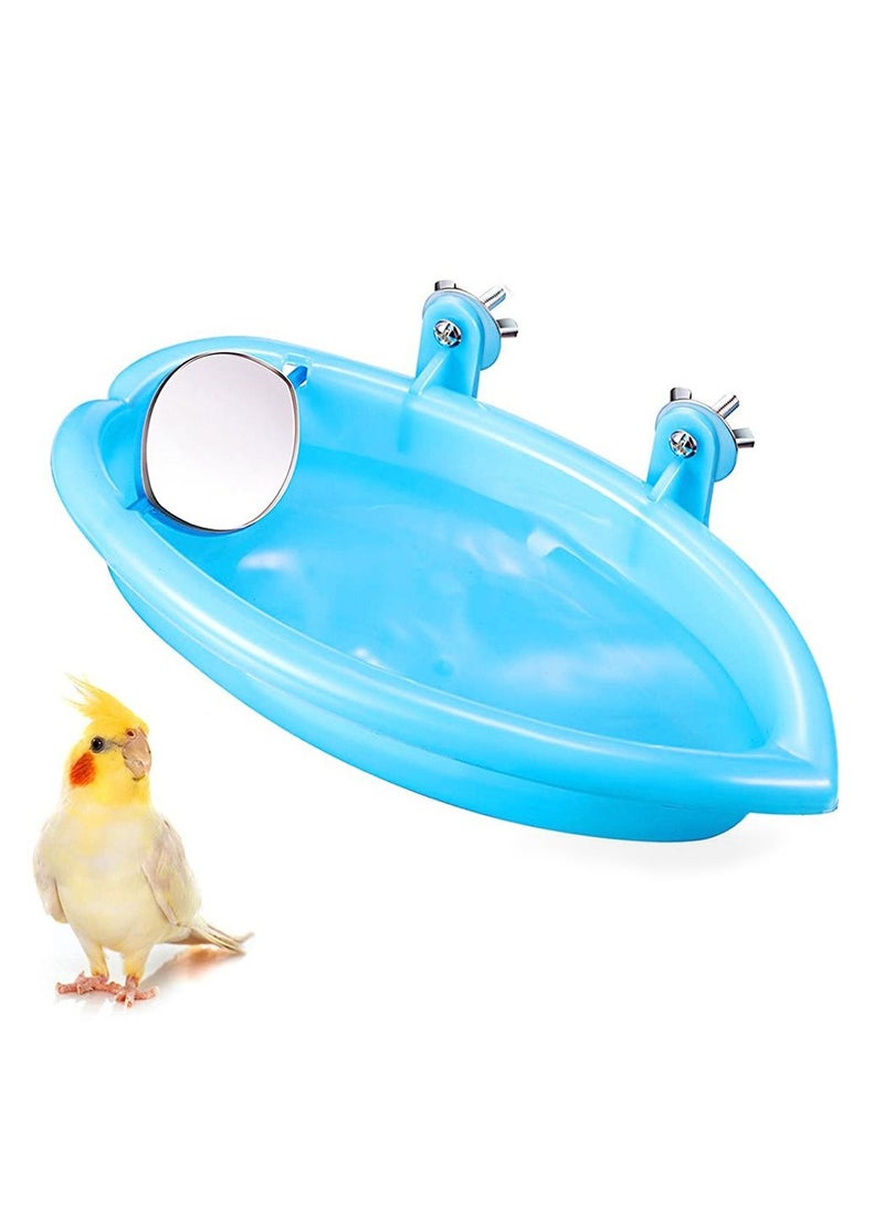 SYOSI Bird Bathtub Bath Cage Shower Bowl with Hooks Accessory for Little Parrot Bathing Tub Pet Brids Canary Hanging Bathroom - Image 1