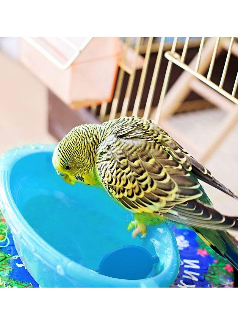 SYOSI Bird Bathtub Bath Cage Shower Bowl with Hooks Accessory for Little Parrot Bathing Tub Pet Brids Canary Hanging Bathroom - Image 5