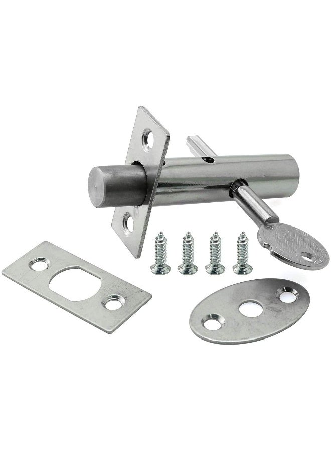 Crust Stainless Steel Hidden Manager Fire Door Tubewell Mortise Lock Latche with Key and Screw for Office Home - Image 1