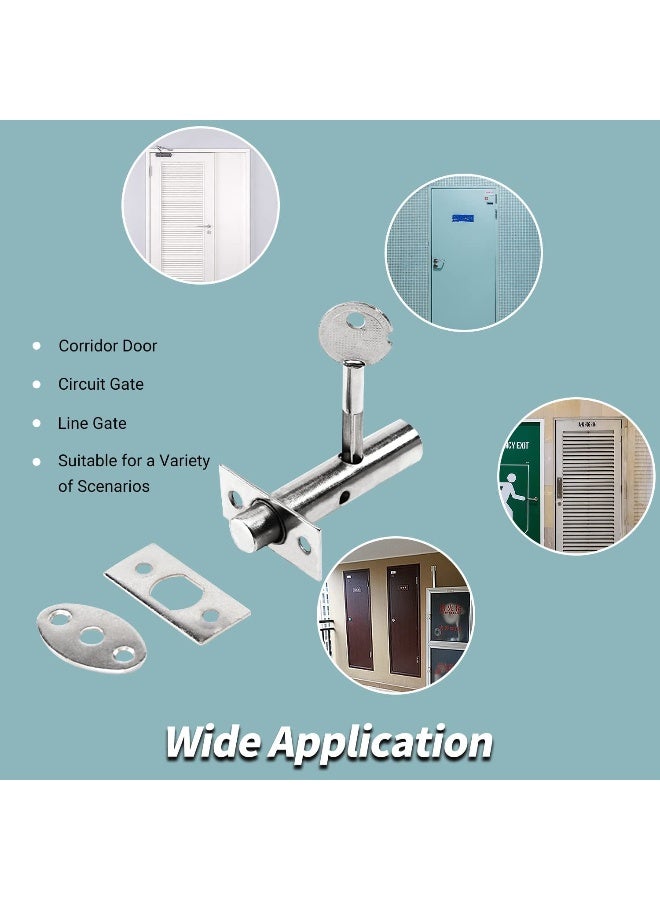 Crust Stainless Steel Hidden Manager Fire Door Tubewell Mortise Lock Latche with Key and Screw for Office Home - Image 4