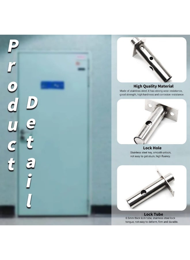 Crust Stainless Steel Hidden Manager Fire Door Tubewell Mortise Lock Latche with Key and Screw for Office Home - Image 3