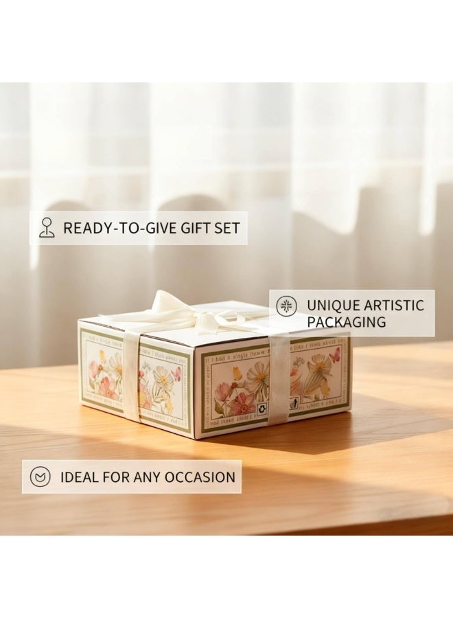 السعي للأفضل مجموعة هدايا كوب قهوة وصحن من السيراميك عتيق الطراز، مجموعة أكواب قهوة كبيرة السعة 300 مل مع صندوق هدايا وصحن وملعقة، تصميم أنيق مزين بزخارف نباتية مرسومة باليد، مثالية لمحبي القهوة والشاي والإسبريسو، أفضل هدية للعائلة والأصدقاء في أي مناسبة - Image 5