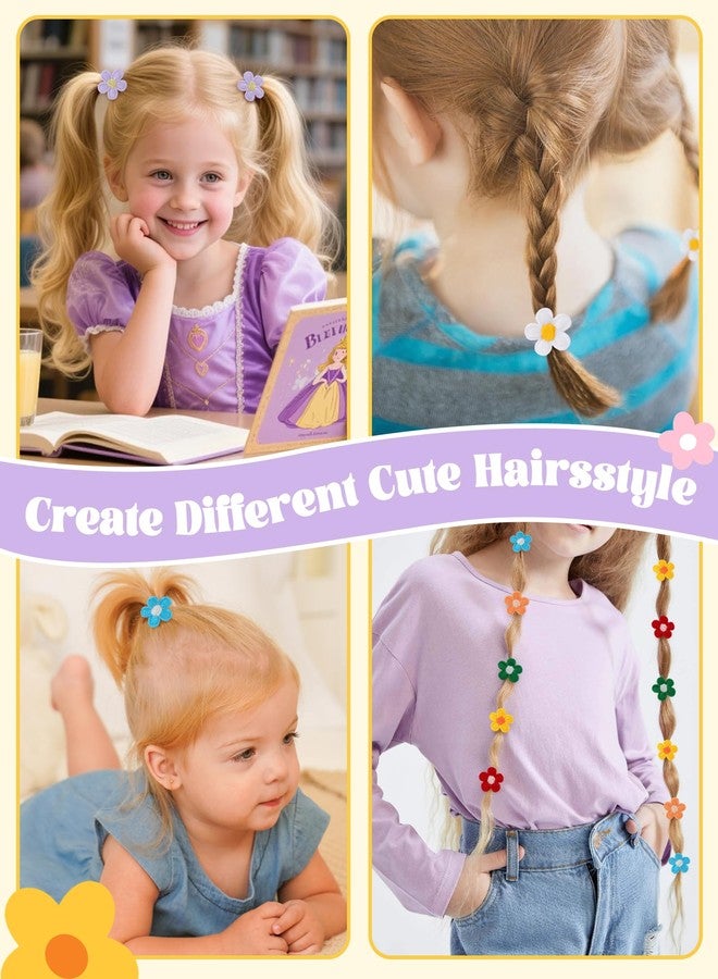 Jollybows 24PCS Toddler Hair Ties for Girls, Baby Hair ties Mini Flower Elastic Hair Scrunchies,Soft Ponytail Holders Hair Accessories for Toddlers Baby Girls - Image 4