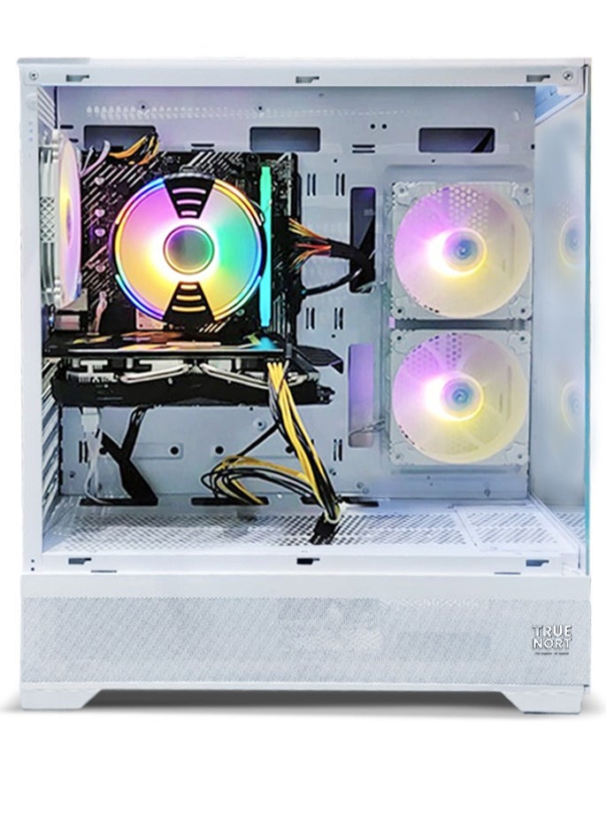 Truenort Gaming PC, Intel Core i5-12400F, GTX 1650, 16GB RAM, 1TB SSD,Air Cooler 120 mm, 650W PSU, Window 11 Pro, White Case  - Image 2
