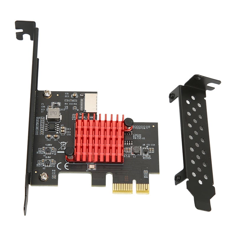 بطاقة توسعة USB3.2 أمامية من نوع TYPE E لـ PCIE 2X 4X 8X 16X ASM3142 بسرعة 10 جيجابت/ثانية - بطاقة توسعة TYPE E تعمل بالتركيب والتشغيل الفوري لأنظمة ويندوز 8 وويندوز 10 بنسختي 32 و64 بت. - Image 1