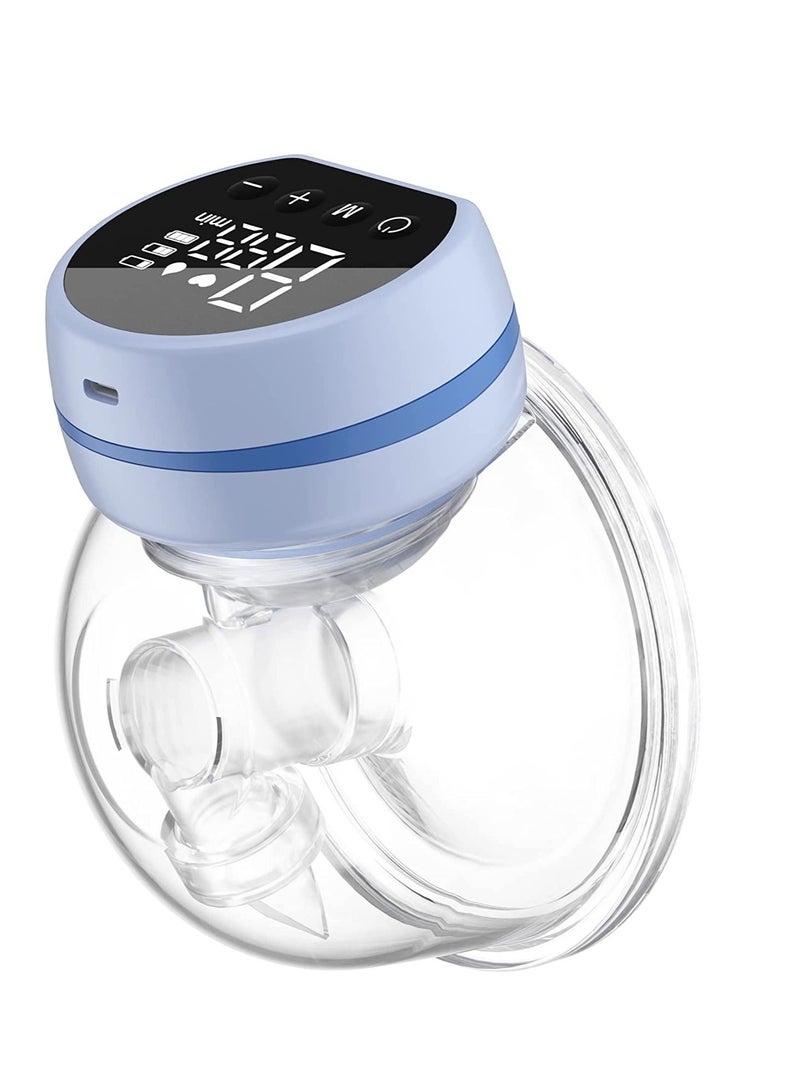 Arabest Breast Pump,Portable Breast Pump,Wearable Breast Pump,Hands Free Electric Breast Pump,Painless Breastfeeding Breastpump Can Be Worn in-Bra,Blue - Image 1