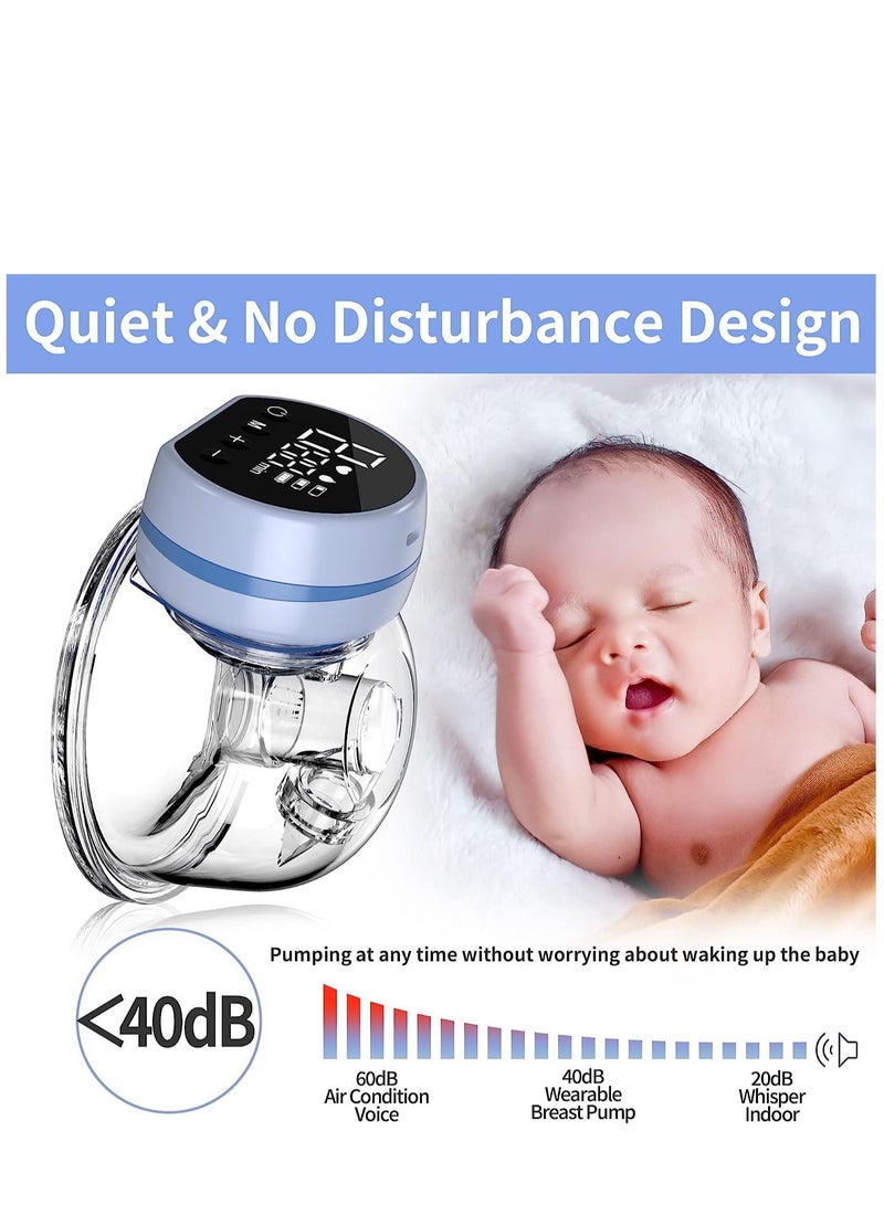 Arabest Breast Pump,Portable Breast Pump,Wearable Breast Pump,Hands Free Electric Breast Pump,Painless Breastfeeding Breastpump Can Be Worn in-Bra,Blue - Image 3