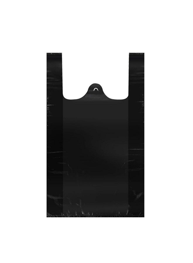 ليزي مي أكياس بلاستيكية من LazyMe مع مقابض وأكياس بضائع صغيرة الحجم وأكياس تسوق بكميات كبيرة وأكياس فضلات الحيوانات الأليفة، 10 × 16 بوصة (أسود 100 قطعة) - Image 1