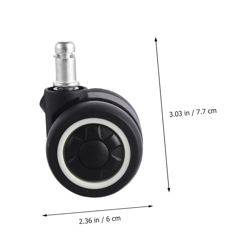 Noiseless 2 Inch Swivel Casters For Office Chairs Set Of 1 No Damage To Floor - Image 4