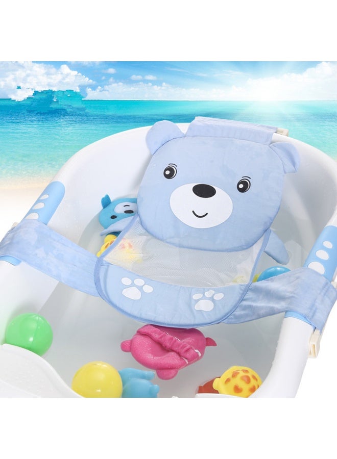 الرضع سميكة الدب شابو شبكة حوض استحمام قابل للطي حديث الولادة حوض استحمام السفر الطفل الصغير الاستحمام الأمن مقعد شبكة - Image 3