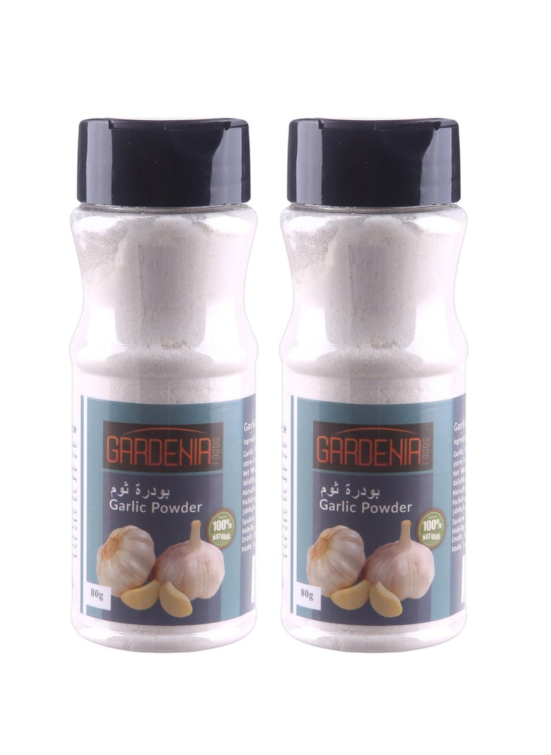 Gardenia Garlic Powder With Plastic Jar - 80 grams - Pack of 2  - Image 1