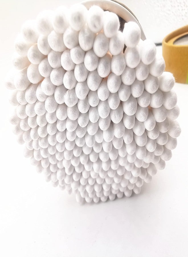 DCELLA 100pcs/box (Pack of Two) Bamboo Wooden Cotton Swabs, Eco Friendly Cotton Swabs Wood Sticks, Recyclable & Biodegradable Cotton Buds for Ear Cleaning - Image 5