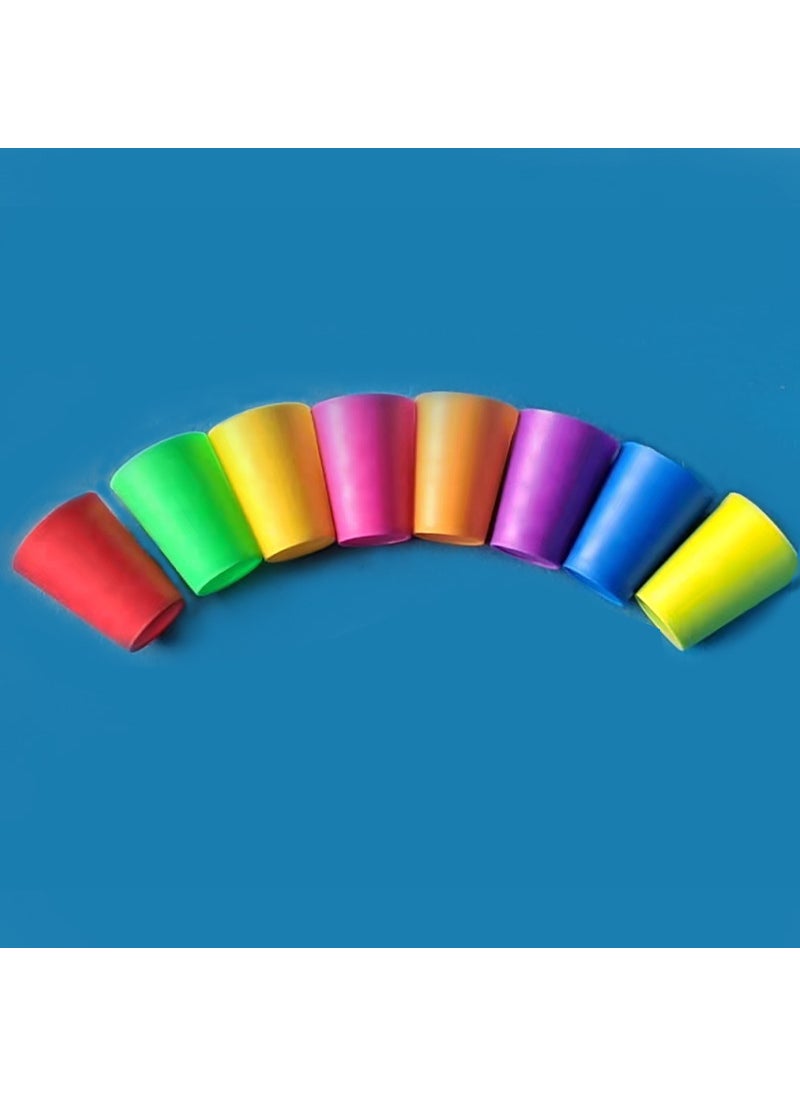Generic - Factory supply BH009 plastic Rainbow Cup colorful plastic drinking cup plastic beer glass drink cup - Image 1
